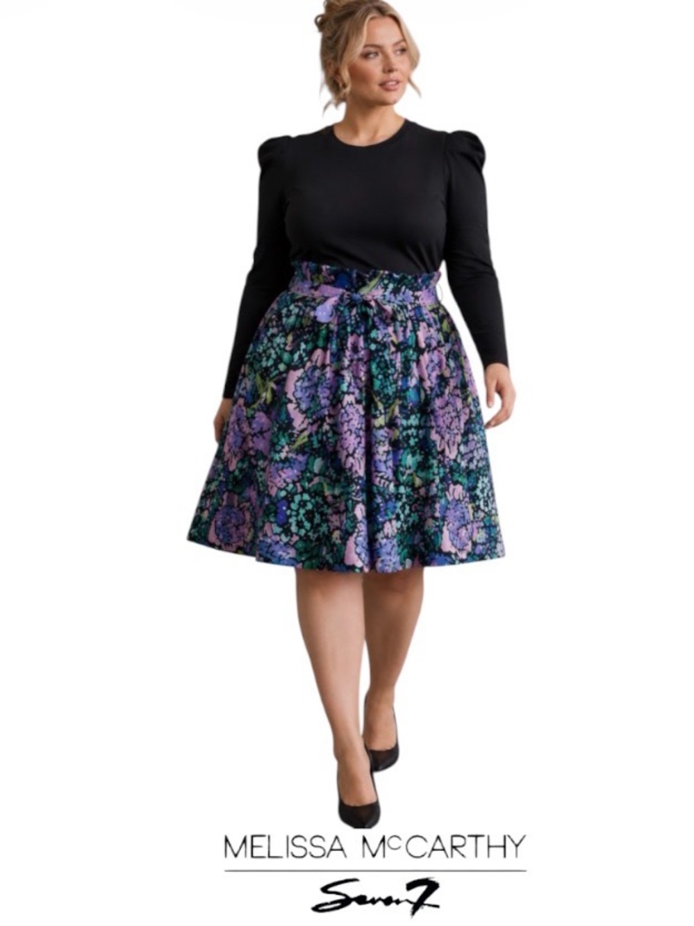 4X Gorgeous Melissa McCarthy A-line Skirt with Paperbag Waist, BNWT